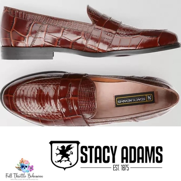 stacy adams snakeskin loafers